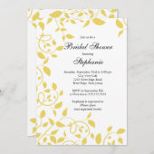 モダンで黄色い花のブライダルシャワーの招待状 招待状 (正面/裏面)