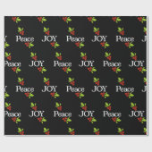 モダンで黒いクリスマスのギフトの包装紙 ラッピングペーパー (フラット)