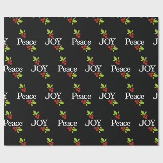 モダンで黒いクリスマスのギフトの包装紙 ラッピングペーパー (フラット)