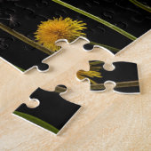 モダンで黒いタンポポ ジグソーパズル (側面)