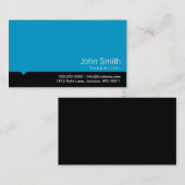 モダンで黒いバーのソングライターの名刺 名刺 (正面/裏面)