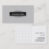 モダンで黒いラベルの十字の格子名刺 名刺 (正面/裏面)