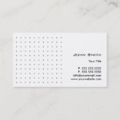 モダンで黒いラベルの十字の格子名刺 名刺 (裏面)