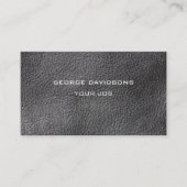 モダンで黒いレザールックの専門のトレンディー 名刺 (正面)