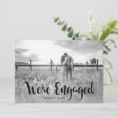 モダンで黒い上敷が付いている婚約パーティ|の写真 招待状 (スタンド正面)