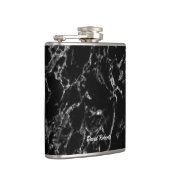 モダンで黒い大理石の石造りの質の名前をカスタムする フラスク (右)