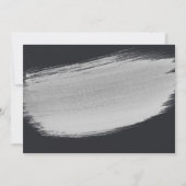 モダンで黒い婚約の発表 案内状 (裏面)