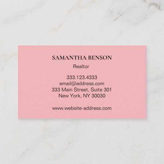 モダンで黒い専門の不動産の不動産仲介業者 名刺 (裏面)