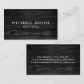 モダンで黒い木 名刺 (正面/裏面)