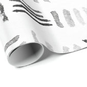 モダンで黒い水彩画の元の幾何学的なパターン ラッピングペーパー (ロールコーナー)