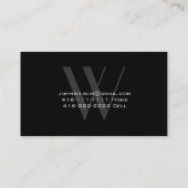 モダンで黒い灰色のお父さんのテレホンカード コーリングカード (裏面)