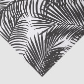 モダンで黒い熱帯ヤシの木パターン 薄葉紙 (詳細)