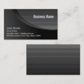 モダンで黒い産業ストックブローカー 名刺 (正面/裏面)