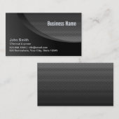 モダンで黒い産業化学エンジニア 名刺 (正面/裏面)