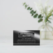 モダンで黒い輝やきのテーマ-コンサルタント 名刺 (スタンド正面)