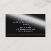 モダンで黒い輝やきのテーマ-コンサルタント 名刺 (裏面)