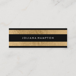 モダンで黒い金ゴールドの豪華な名刺は、細い失敗させます スキニー名刺