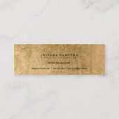 モダンで黒い金ゴールドの豪華な名刺は、細い失敗させます スキニー名刺 (裏面)