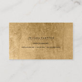 モダンで黒い金ゴールドの豪華な名刺、ホイル 名刺 (裏面)