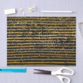 モダンで黒い金ゴールドストライプなホイルの紙吹雪の点 薄葉紙 (クラフト)