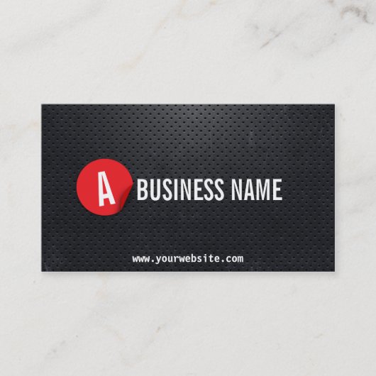 モダンで黒い鋼鉄カメラマンの名刺 名刺 (正面)
