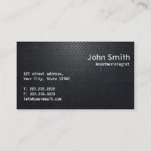 モダンで黒い鋼鉄麻酔医の名刺 名刺 (裏面)