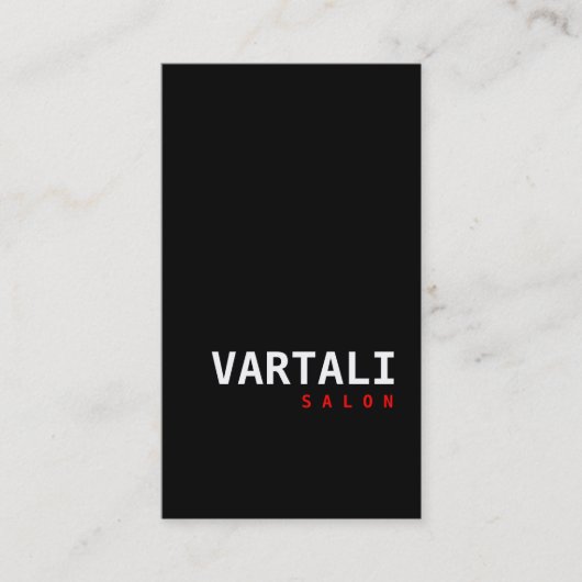 モダンで黒く赤い店の名刺 名刺 (正面)