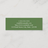 モダンで、きれいなパラリーガルの名刺 スキニー名刺 (裏面)