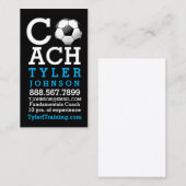 モダンで、はっきりしたなサッカーのコーチ 名刺 (正面/裏面)