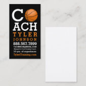 モダンで、はっきりしたなバスケットボールのコーチ 名刺 (正面/裏面)
