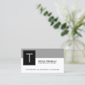 モダンで、はっきりしたなモノグラム 名刺 (スタンド正面)