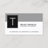 モダンで、はっきりしたなモノグラム 名刺 (正面)