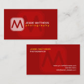 モダンで、はっきりしたなモノグラム 名刺 (正面/裏面)