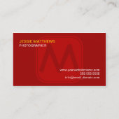 モダンで、はっきりしたなモノグラム 名刺 (裏面)