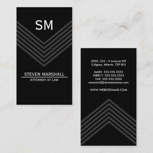 モダンで、はっきりしたな灰色 名刺 (正面/裏面)