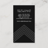 モダンで、はっきりしたな灰色 名刺 (裏面)