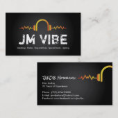 モダンで、はっきりしたなDJの名刺 名刺 (正面/裏面)