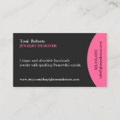 モダンで、エレガントなジュエリーデザイナー 名刺 (裏面)