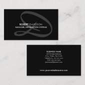 モダンで、エレガントなモノグラムの名刺のテンプレート 名刺 (正面/裏面)