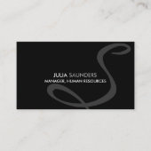 モダンで、エレガントなモノグラムの名刺 名刺 (正面)