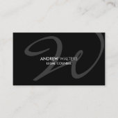 モダンで、エレガントなモノグラム 名刺 (正面)