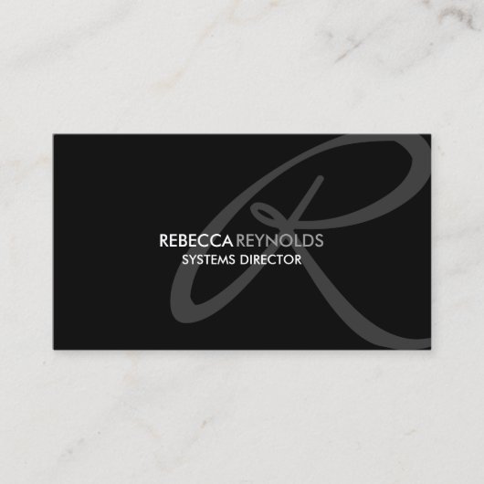 モダンで、エレガントなモノグラム 名刺 (正面)