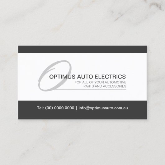 モダンで、エレガントなモノグラム 名刺 (正面)