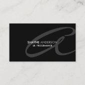 モダンで、エレガントなモノグラム 名刺 (正面)