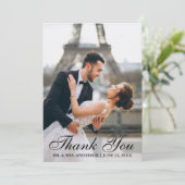 モダンで、エレガントな結婚式の写真のサンキューカード サンキューカード (スタンド正面)