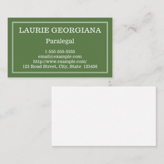 モダンで、カスタマイズ可能なパラリーガルの名刺 名刺 (正面/裏面)