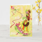 モダンで、シックなバースデー・カード カード (黄色い花)