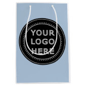 モダンで、ミニマルで、エレガント、そしてカスタマイズ可能 ミディアムペーパーバッグ (正面)