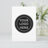 モダンで、ミニマルで、エレガント、そしてカスタマイズ可能 出欠カード (スタンド正面)