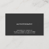 モダンで、ミニマルなプロフェッショナル 名刺 (裏面)